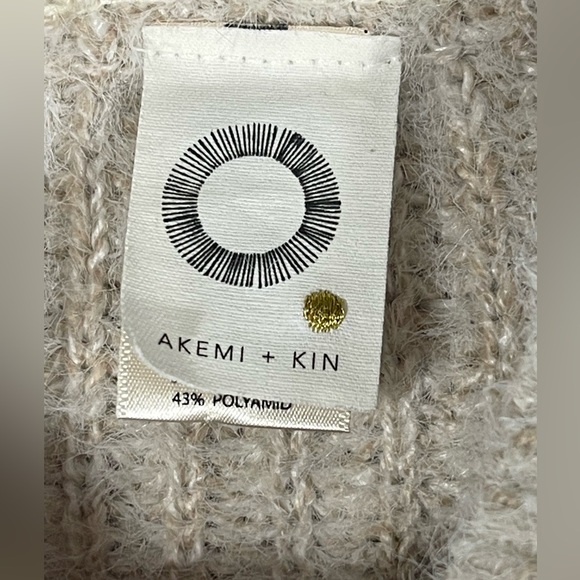 Akemi + Kin Anthropologie Rosie Pointelle Knit Eyelash Sweater Cream One Size - Picture 10 of 11